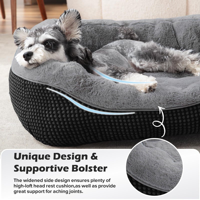 INVENHO Small Dog Bed Washable Orthopedic Calming Warming Durable Pet Bed with Anti-Slip Bottom - Image 4