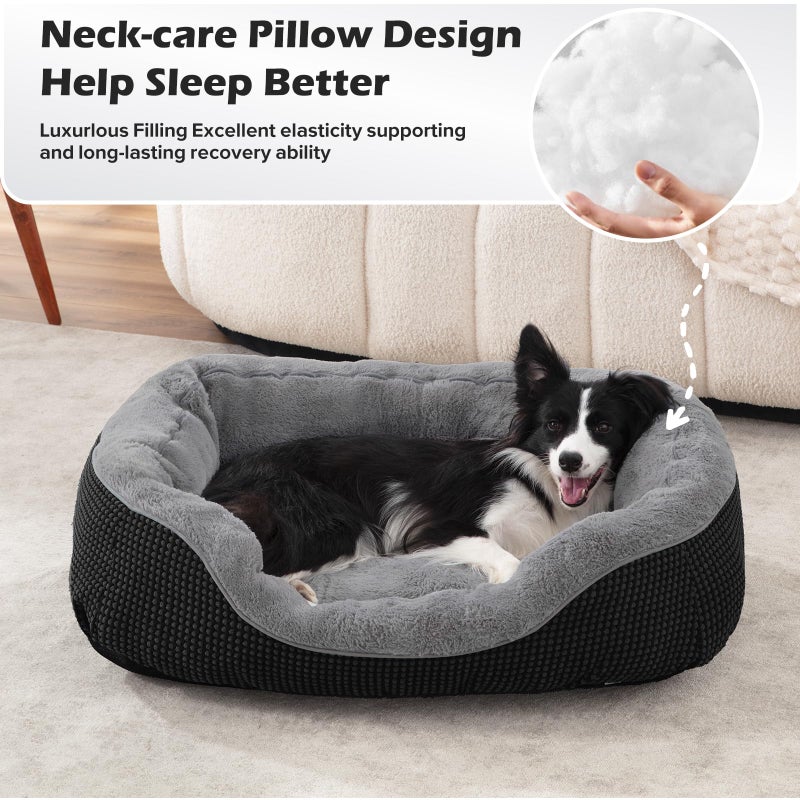 INVENHO Small Dog Bed Washable Orthopedic Calming Warming Durable Pet Bed with Anti-Slip Bottom - Image 3