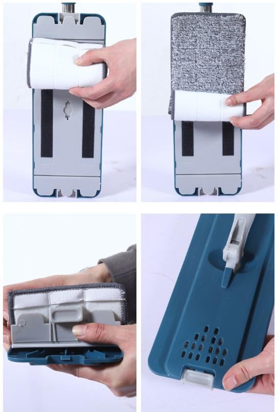 V2H Flat mop Head for Small Bucket Mop Accessory for Home, Kitchen, Office, Restaurant (32 CM X 12 CM) (Blue) - Image 3