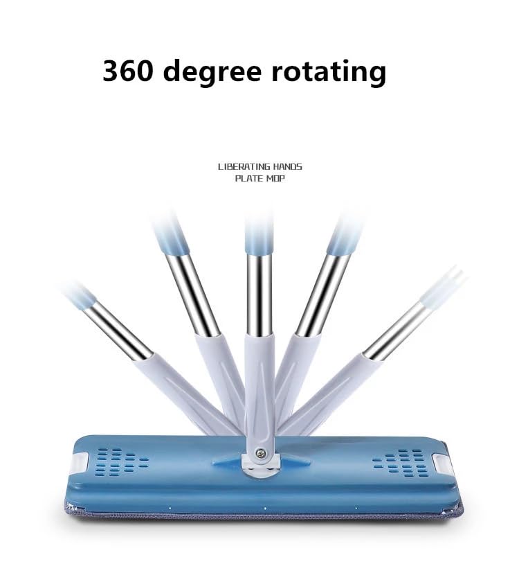 V2H Flat mop Head for Small Bucket Mop Accessory for Home, Kitchen, Office, Restaurant (32 CM X 12 CM) (Blue) - Image 4