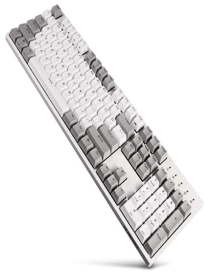 Durgod Taurus K310 Mechanical Gaming Keyboard - 104 Keys - Double Shot PBT - NKRO - USB Type C (Cherry Brown, White) - Image 1