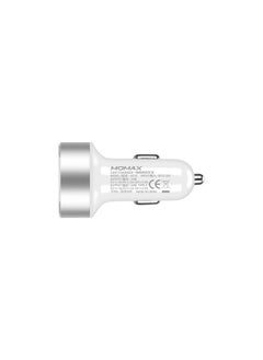 Momax MOMAX UC10 Dual-port USB With USB-C PD Fast Car Charger White  - Image 2