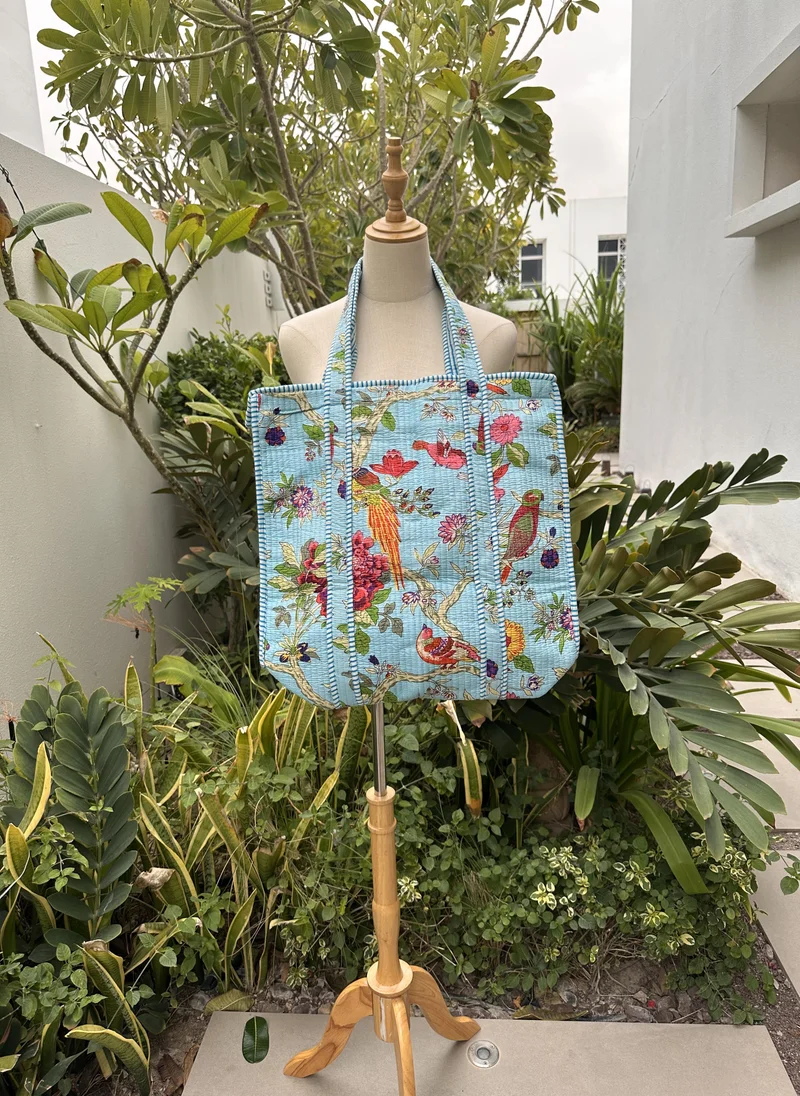 كشمش PUFFIN COTTON QUILTED TOTE