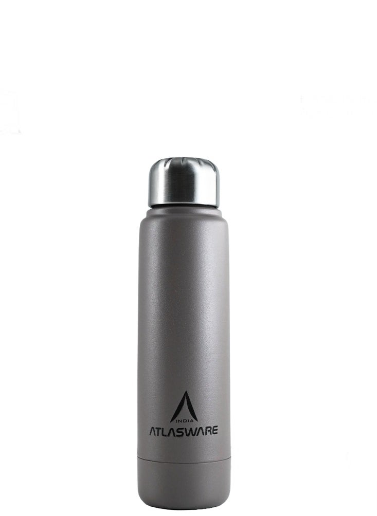 Atlasware - Water Bottle with a Capacity of 220 ml, Stainless Steel Water Bottle that keeps Cold for 30 Hours and Keeps Heat for 8 Hours, Cappuccini - Image 1