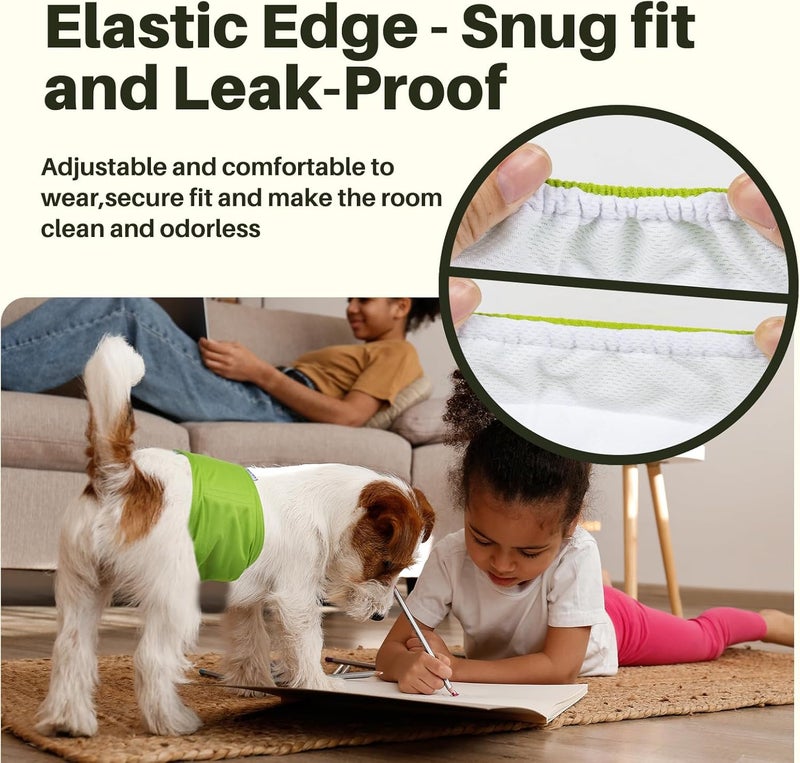 Pet Soft Dog Nappies Male - 5 Pack Washable Male Dog Diapers Xlarge, Premium Reusable Belly Bands for Dogs (Solid, XL) - Image 4