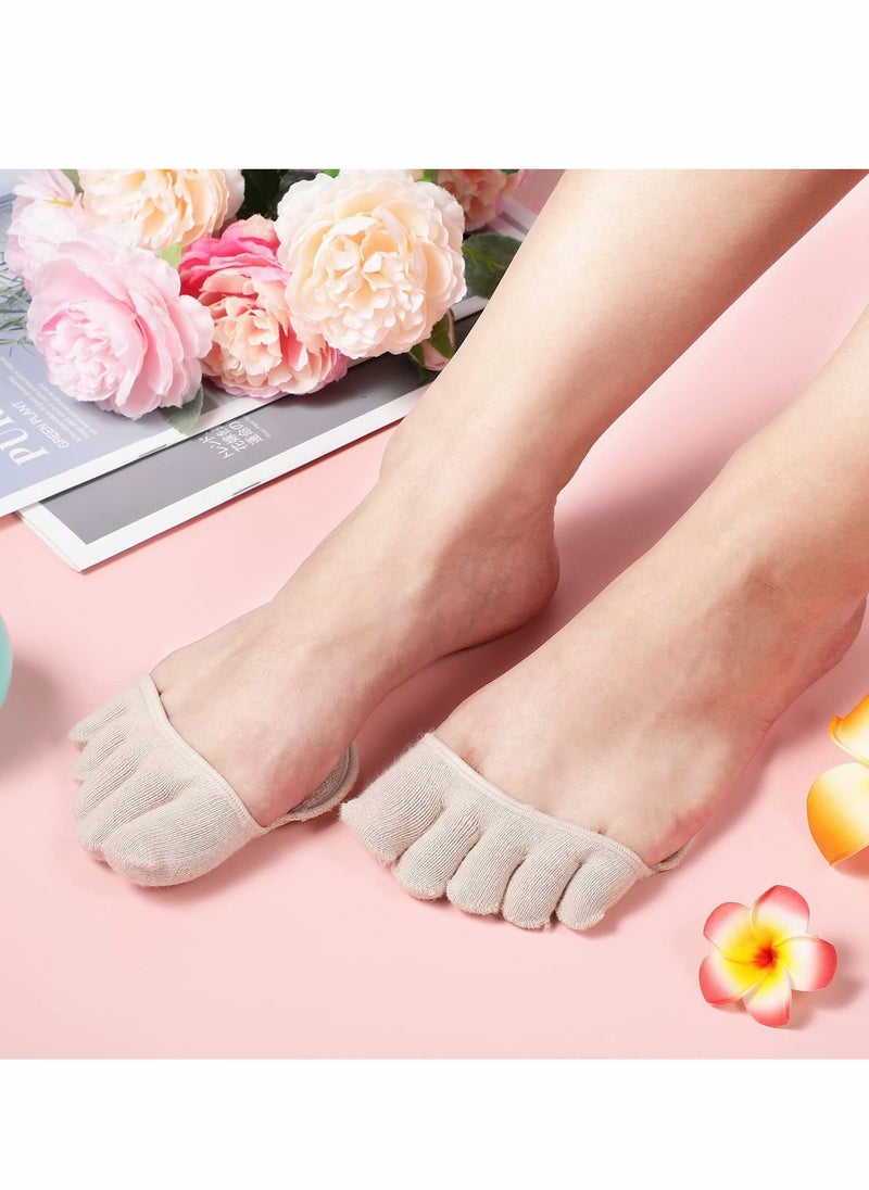 Excefore - Socks Five Finger Half Socks, Non-slip Invisible Toe Separated Socks, Women's Non Slip Half Toe Cover, Socks - Image 1