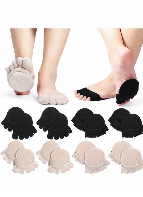 Socks Five Finger Half Socks, Non-slip Invisible Toe Separated Socks, Women's Non Slip Half Toe Cover, Socks
