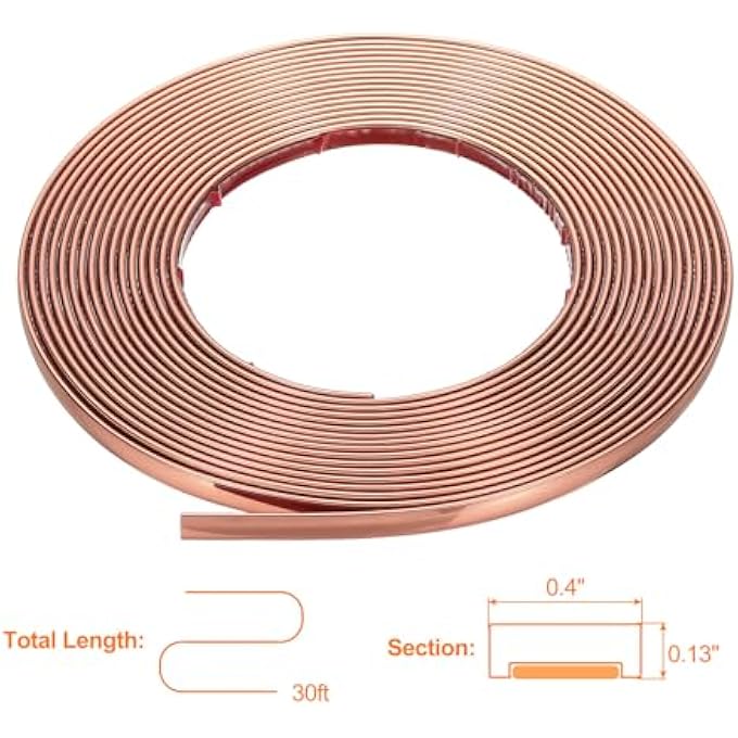 PEEL AND ADHESIVE MODELLING STRIP, 30 FT X 0.4 INCH, FLEXIBLE WALL CLADDING, SELF-ADHESIVE PVC WALL CORNER SEAL FOR WALL CEILING, BASE CABINET, TILE EDGE, MIRROR FRAME, ROSE GOLD - Image 3