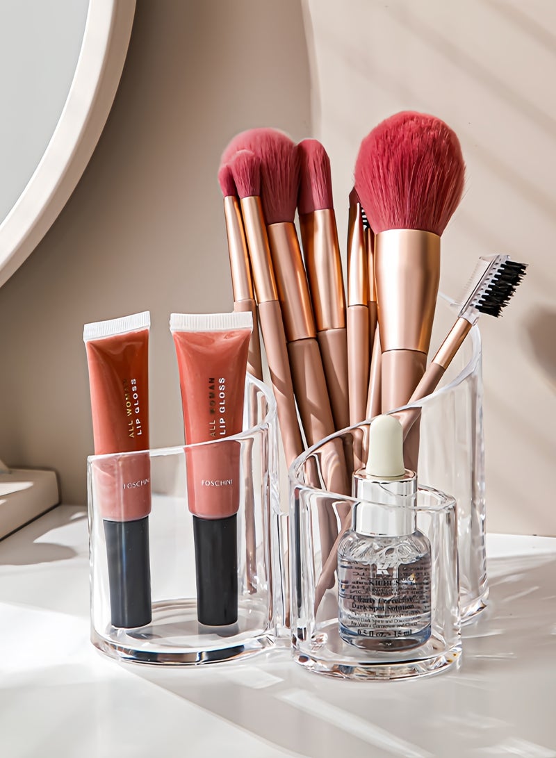 منظم مستحضرات التجميل، مجموعة فرش المكياج من الأكريليك الشفاف، لتخزين أقلام الحواجب وأحمر الشفاه، حامل أقلام (نوع S) - Image 2