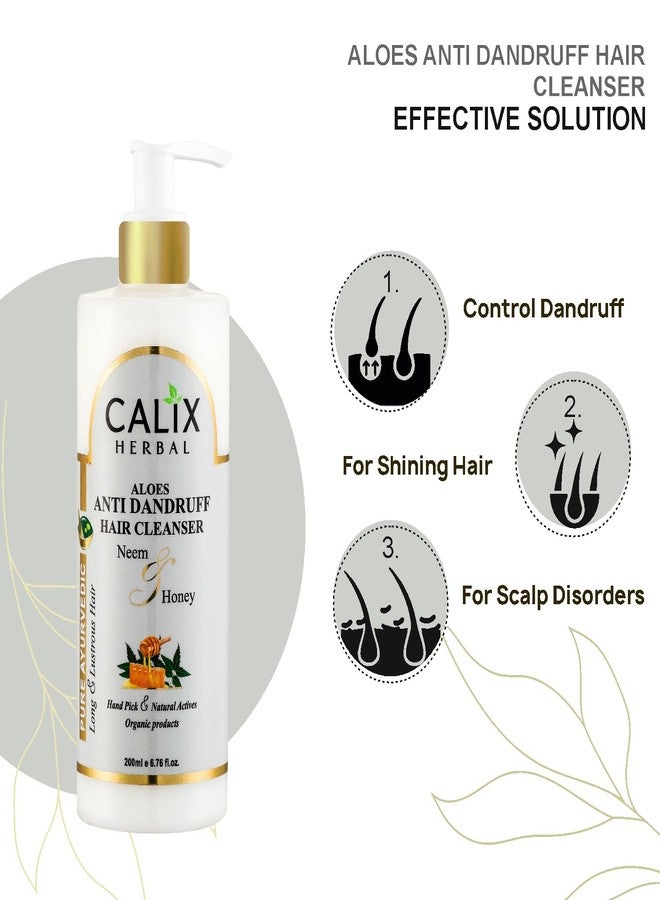 كلاليكس هيربال شامبو كاليكس هيربال العضوي والأيورفيدي بخلاصة الصبار المضاد للقشرة 200 مل + بلسم للشعر (مع الحناء) 200 مل - عناية صحية بالشعر وفروة الرأس - مجموعة متكاملة للعناية بالشعر للرجال والنساء وجميع أنواع الشعر - Image 5