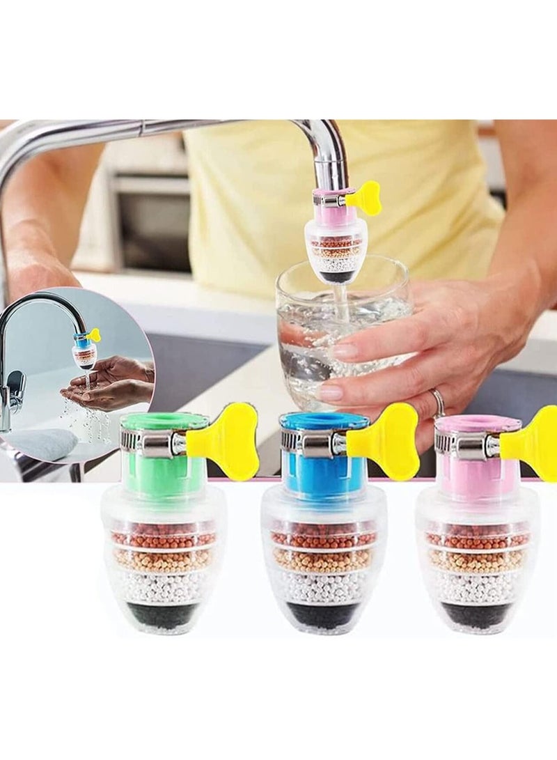 DIOTTI 3-Pack Universal Activated Carbon Faucet Water Filters – Six-Layer Tap Purifier for Clean and Safe Water in Home & Kitchen - Image 1