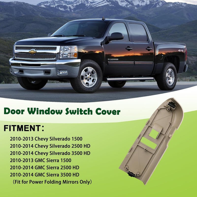 omoZone Window Switch Bezel Cover for Chevy Silverado & GMC Sierra - Image 3