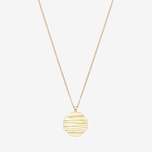 gorjana - Sunset Coin Necklace 17 1/8" - 18k Gold Plated Brass - Unique Sunset Design - Spring Ring Closure - Versatile Layering Piece - Daily Elegance - Image 3