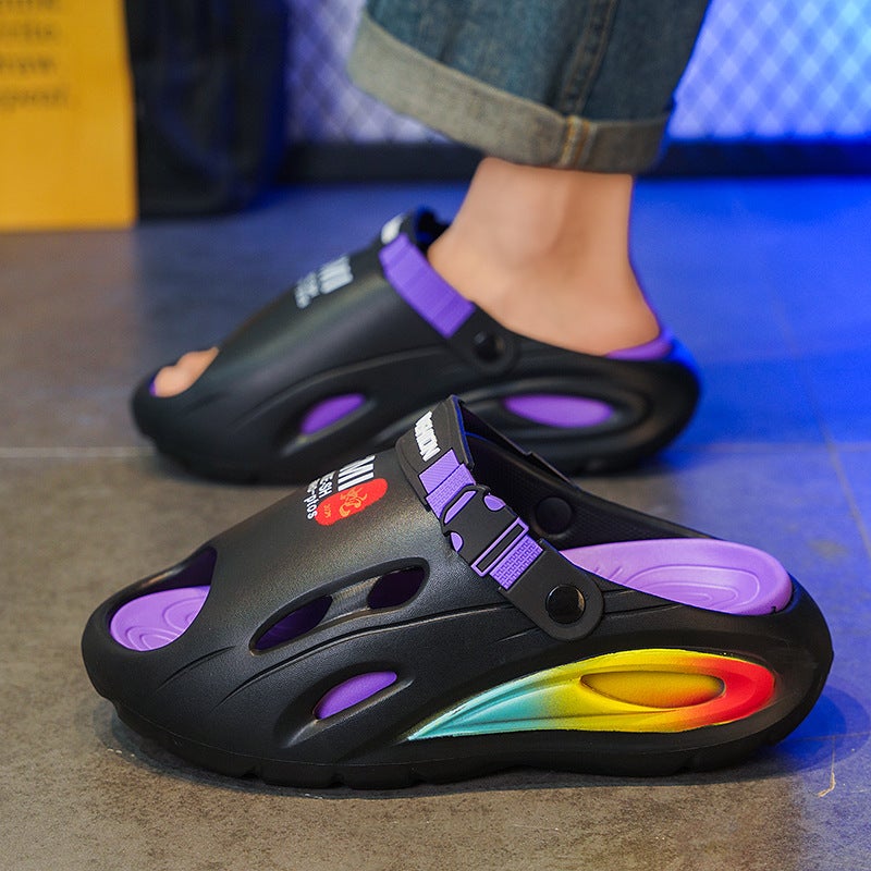 Slippers Men'S Summer Bathing Casual Large Size Driving Dual-Purpose Thick-Soled Non-Slip Beach Outdoor Sports Sandals - Image 4