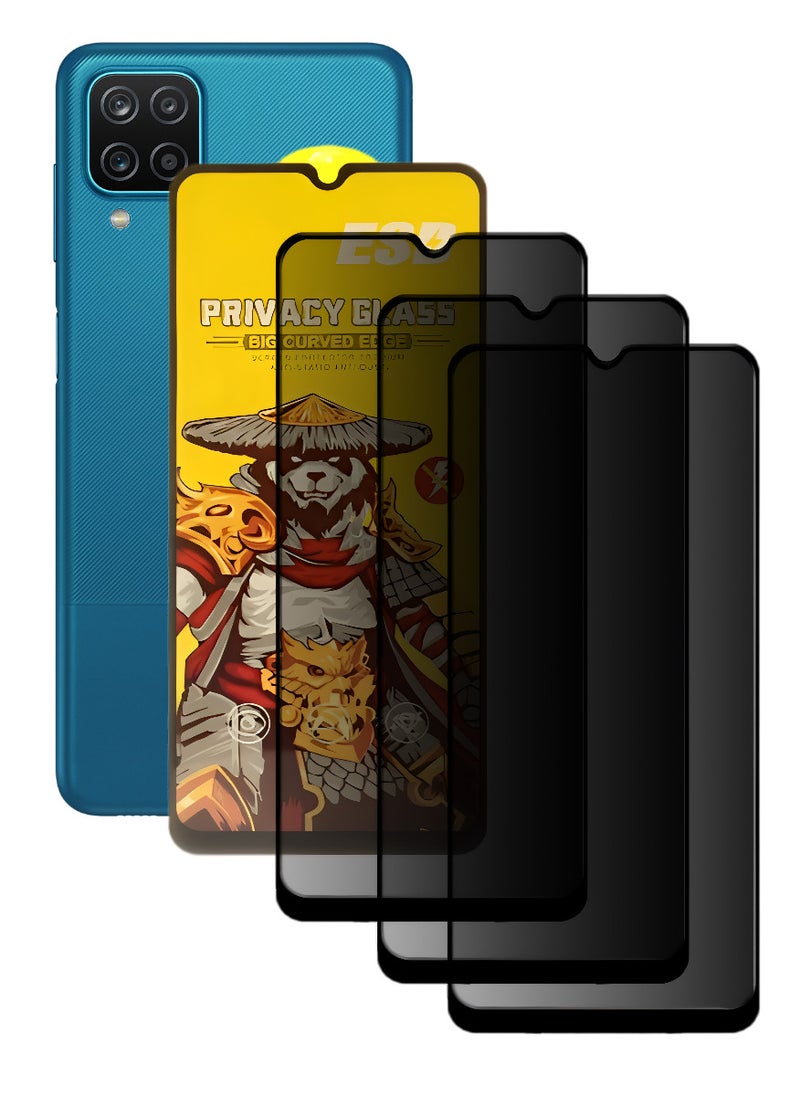 ESD 3 Pieces Tempered Dustproof Glass Screen Protector Compatible For Samsung Galaxy A12 - Image 1