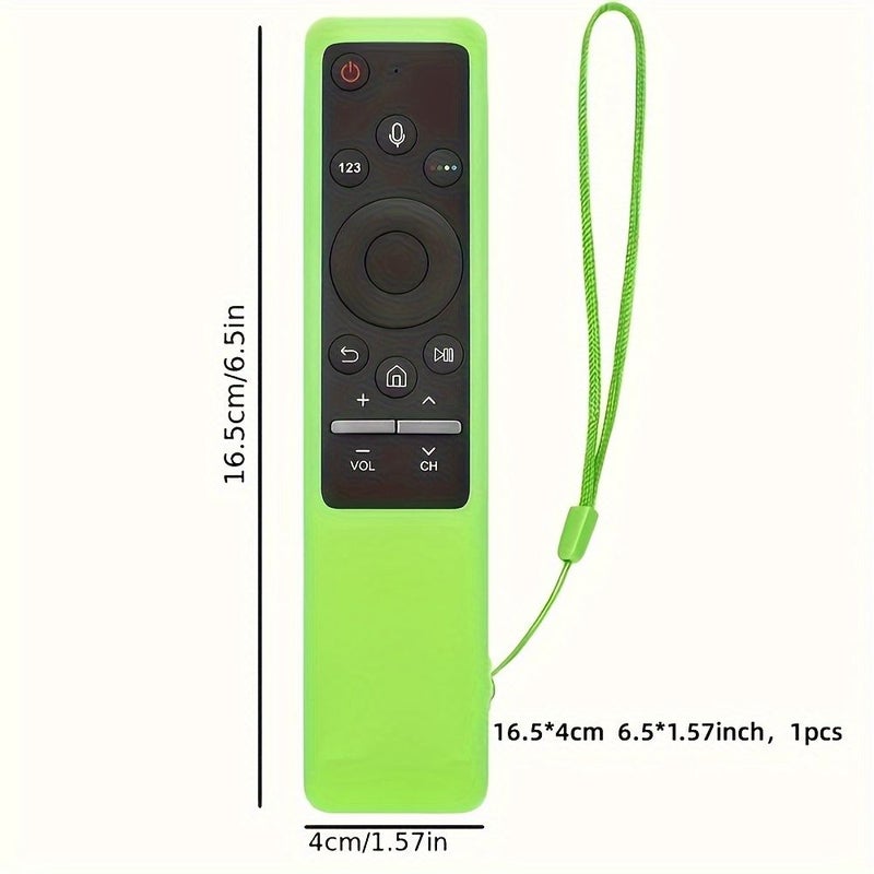 1 Pcs Green Silicone Protective Case Cover For Samsung Smart Tv Remote Control BN59 Series Shockproof Anti Slip Easy Button Access - Image 2