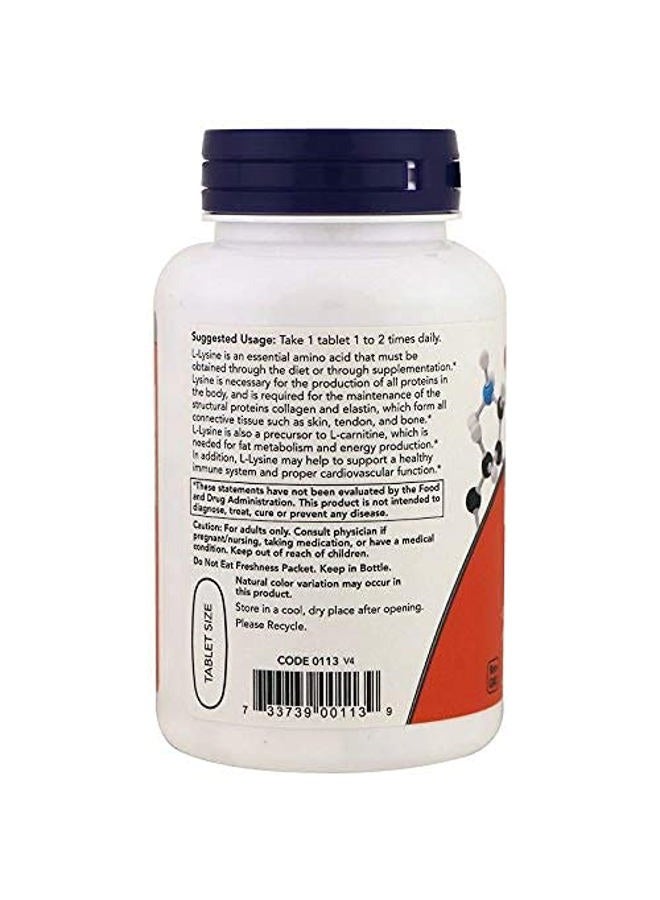 Now Foods - L-Lysine 1000 Mg. 100 Tablets - Image 2