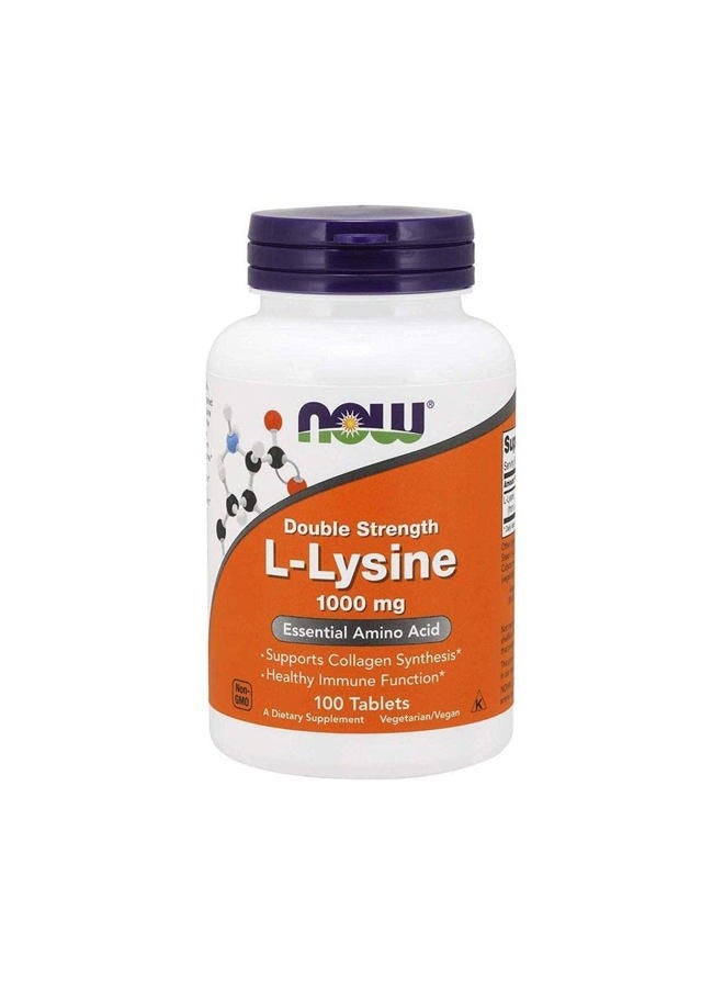 Now Foods - L-Lysine 1000 Mg. 100 Tablets - Image 1