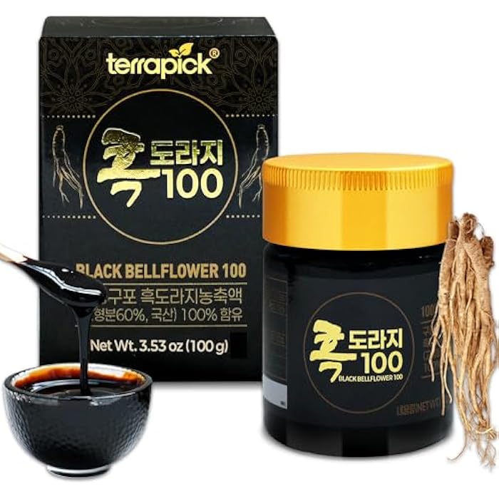 TERRAPICK Korean Black Bellflower Root Extract 100g (3.53oz), Premium Doraji Concentrate, Herbal Syrup & Tea for Daily Wellness - Image 1
