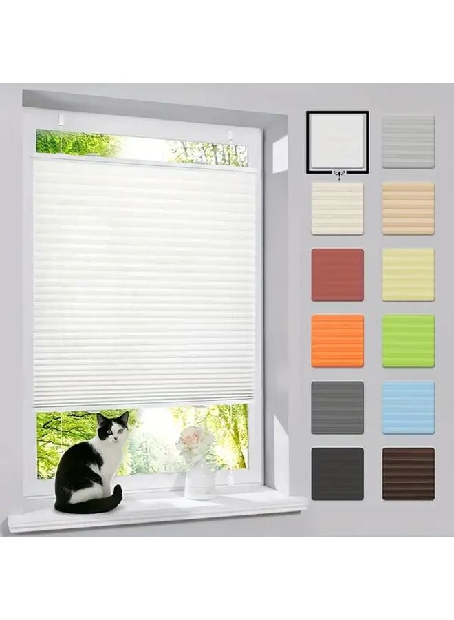 Honeycomb Cellular Shade 13 78 Inch Wide 39 4 Inch High No Drill Adhesive Semi Transparent Privacy Soundproofing - Image 1