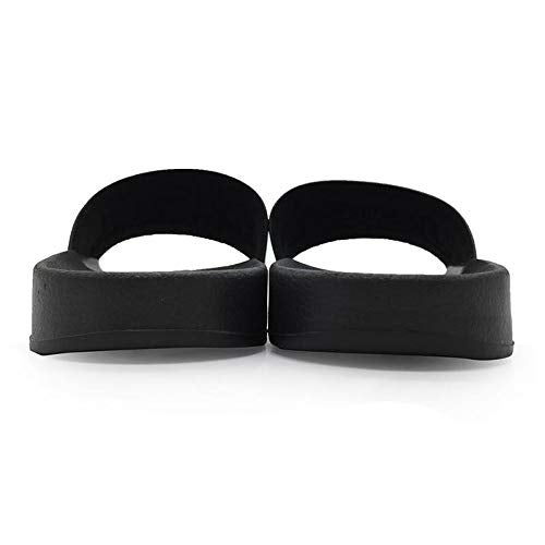 FUNKYMONKEY Men's Casual Sandal Slippers Outdoor Indoor Slide for Men (8 M US, Black/Just Chill) - Image 5