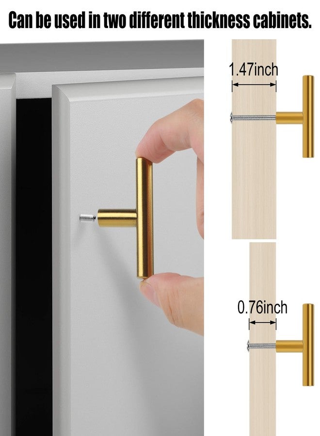 Romeda 12 Pack Gold Cabinet Knobs, 2in Single Hole Cabinet Hardware with Screws 1in & 1.5in, Gold Drawer Pulls for Kitchen Bedroom Furniture - Image 3
