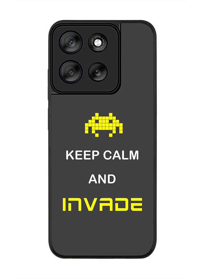 Stylizedd For Motorola Moto G56 Case,Slim fit Camera Protection, Shockproof Thin Phone cover  - Keep Calm And Invade - Image 1