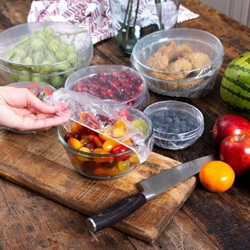 SHARNAGAT SHARNAGAT 100 PCS Fresh Keeping Bags Elastic Stretch Adjustable Bowl Lids Sealing Food Covers Universal Kitchen Wrap Seal Caps for Freshness  - Image 2