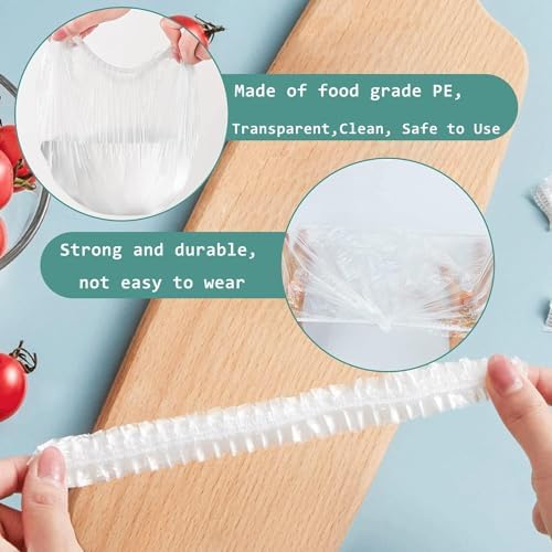 SHARNAGAT SHARNAGAT 100 PCS Fresh Keeping Bags Elastic Stretch Adjustable Bowl Lids Sealing Food Covers Universal Kitchen Wrap Seal Caps for Freshness  - Image 4