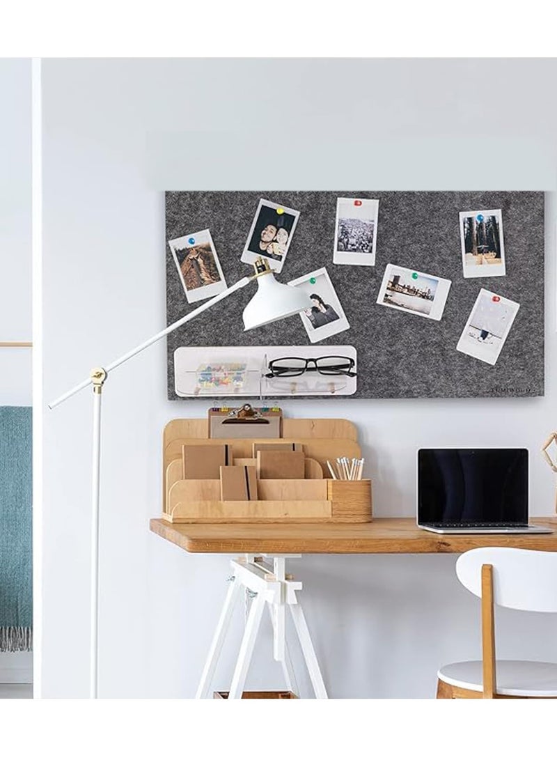 VUCATIN Felt Bulletin Board Notice Board with Push Pins for Paste Notes Photos Schedules Decorative Picture Framed Display Board for School Home Kitchen & Office Walls (Grey 60cm*120cm) - Image 5