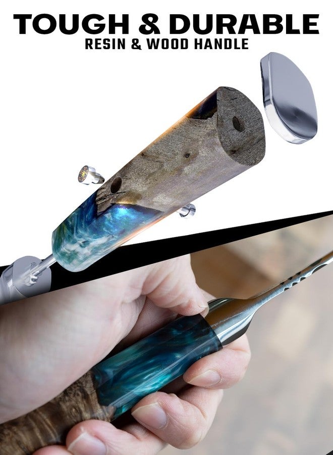 Dalstrong Meat Fork - 7.7 inch - Valhalla Series - High Carbon Steel BBQ - Professional Barbecue Carving Fork- Celestial Resin & Wood Handle - Kitchen Utensils - Two Pronged Fork - Image 3