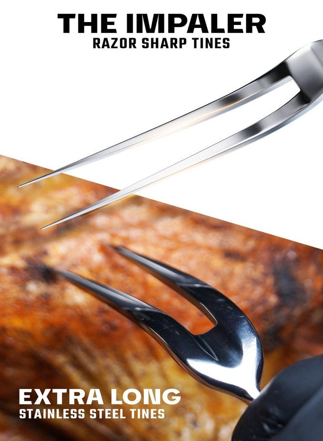 Dalstrong Meat Fork - 7.7 inch - Valhalla Series - High Carbon Steel BBQ - Professional Barbecue Carving Fork- Celestial Resin & Wood Handle - Kitchen Utensils - Two Pronged Fork - Image 2
