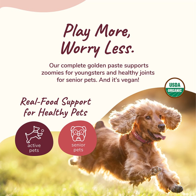 kin+kind Hip and Joint Supplement for Dogs & Cats â€“ Vet Formulated Natural Joint Support with Organic Turmeric, Black Pepper & Coconut â€“ Dog Essentials & Cat Essentials â€“ Made in USA â€“ 4 oz (Medium) - Image 4