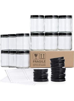 12 Pack 10oz Empty Slime Containers  Jars Storage with Lids