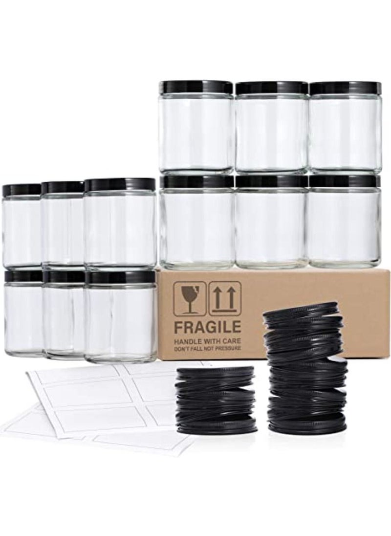 QUESERA - 12 Pack 10oz Empty Slime Containers  Jars Storage with Lids - Image 1