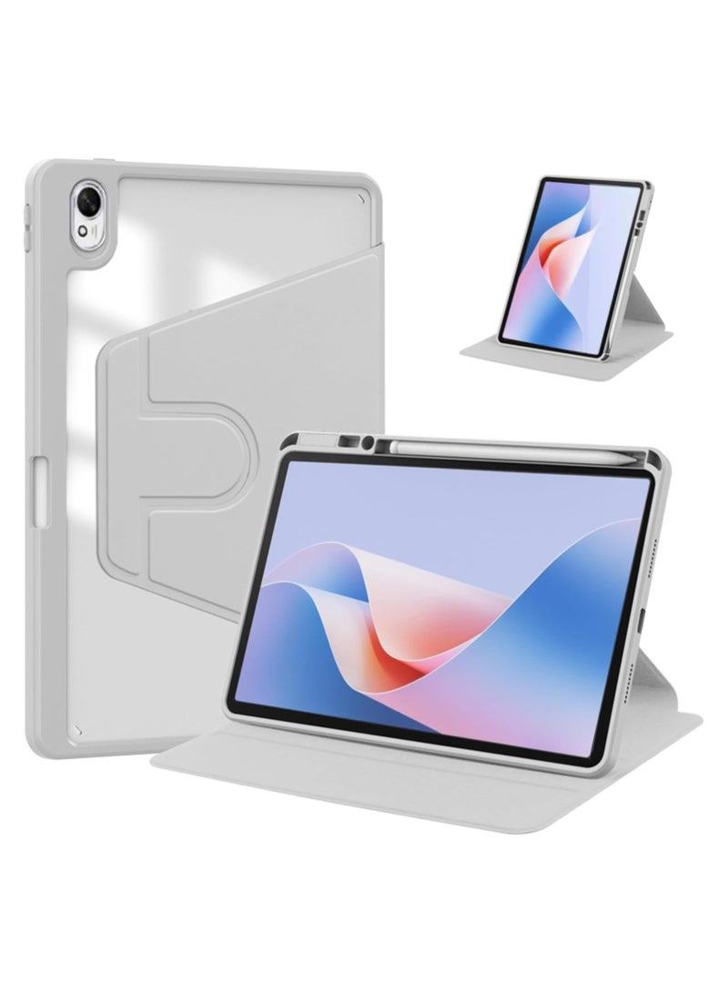 VKL Hybrid Case Compatible with Huawei Matepad 11.5s 2024 Cover, Clear Acrylic Multi-Angle Hard PC Case with Pen Holder Protective Stand Cover Compatible with Huawei Matepad 11.5s 2024 (Grey) - Image 1