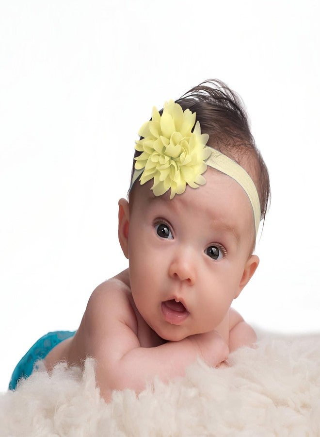 SYGA 16 Pcs Baby Headband with Fabric Flower Soft, Stretchable Hairband for Newborns, Infants, and Toddlers (0-3 Years) - Image 2