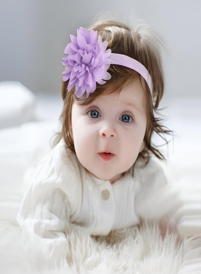 SYGA 16 Pcs Baby Headband with Fabric Flower Soft, Stretchable Hairband for Newborns, Infants, and Toddlers (0-3 Years) - Image 3