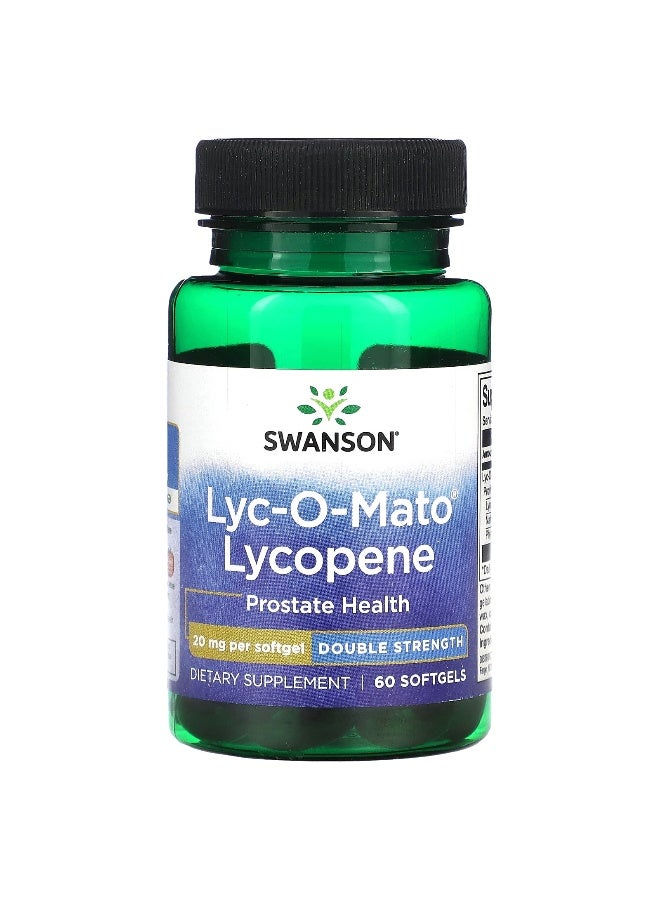 Swanson, Lyc-O-Mato Lycopene, Double Strength, 20 mg, 60 Softgels (Packaging may vary) - Image 1