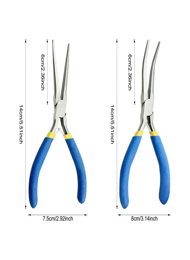 Zalaxt 2-Piece 6" Mini Needle Nose Pliers Set, Long Nose Pliers, Bent Nose Pliers with Comfort Grip, Heavy Duty Carbon Steel, Insulated Non-Serrated Rust for 3D Metal Jigsaw Puzzles Assembly Jewelry Making - Image 4