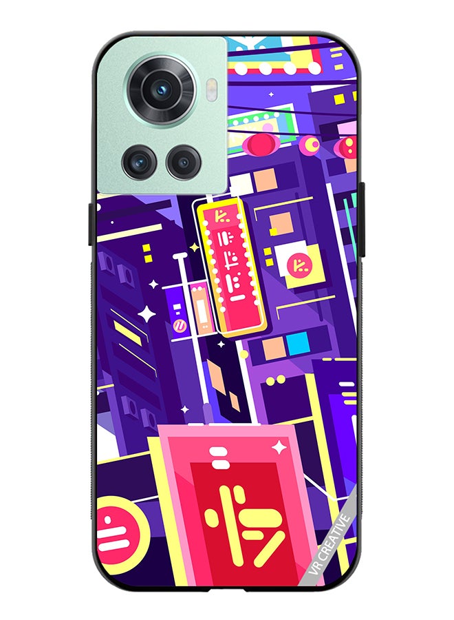 Protective Case Cover For OnePlus Ace Evening Chinese City Design Multicolour