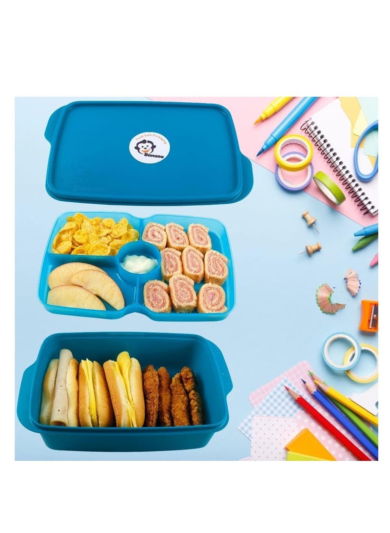 Banana Lunch Box 1.5L Doreen Dividers - Turquoise - Image 3