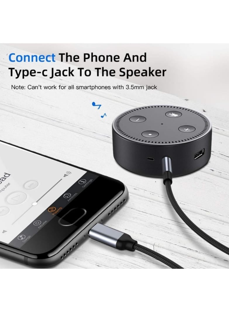 Soloffer iPhone 15 Pro Max AUX Cable – 1M USB-C to 3.5mm Headphone Jack Adapter for Car Stereo, Hi-Fi Audio AUX Cord for iPhone 16/15/15 Plus, Samsung S24, Pixel, iPad Pro – Nylon Braided - Image 4