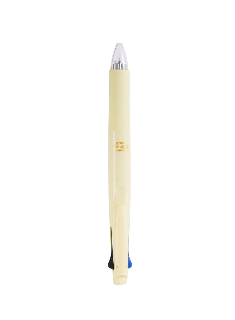 ZEBRA Clip-On Multi Pen 5in1 ( 0.7 mm) , 4 Colors and Mechanical Pencil (0.5 mm) , Soft Comfort Grip for Smooth Writing , Pack of 12 Pens - Pastel Yellow - Image 2
