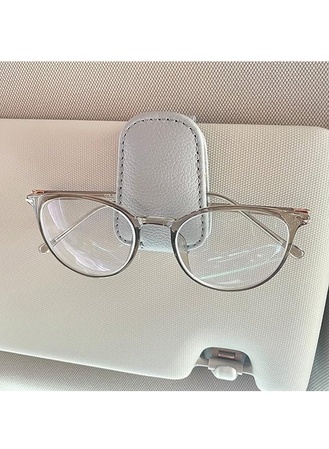 Generic Sunglasses Holders for Car Sun Visor, Magnetic Leather Glasses Eyeglass Hanger Clip for Car, Ticket Business Card Clip Eyeglasses Mount Car Visor Accessories  - Image 2