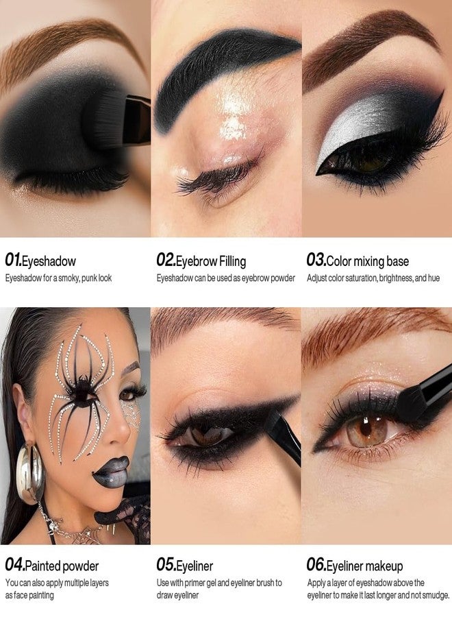 ecofavor Black Matte Eyeshadow Single with Applicator, High Pigment Long-Lasting Waterproof Matte Black Eye Makeup for Smokey Eyeshadow, Eyeliner, Gothic, Dramatic Looks, and Halloween Costume Makeup - Image 3