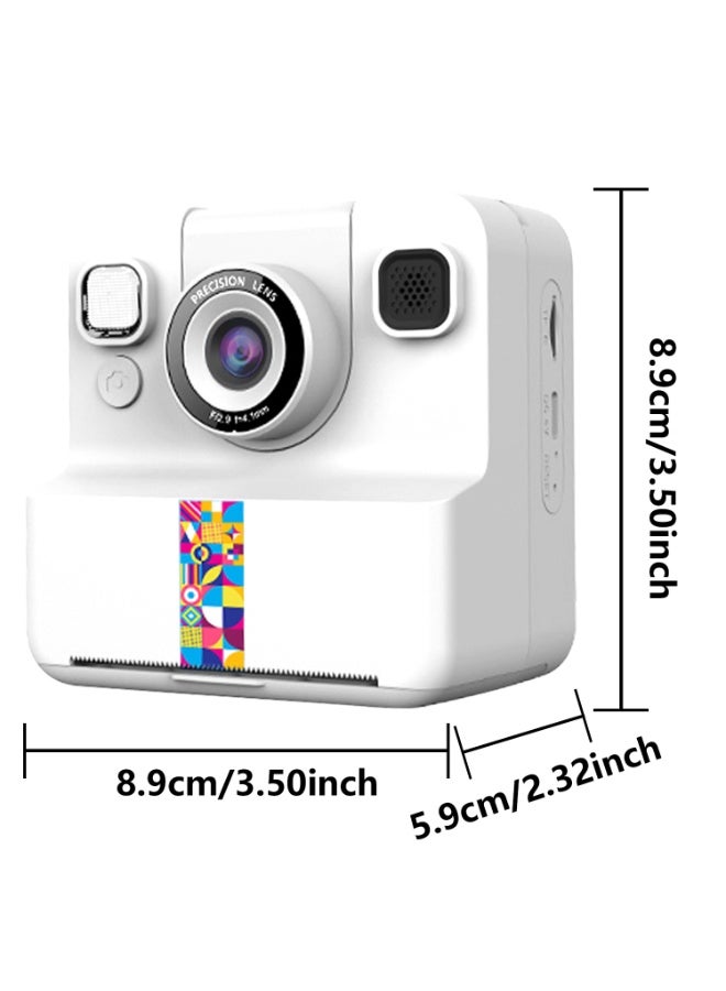 Kids Camera Instant Print,Toddler Portable Travel Film Camera Toy,Printing 1080P HD Selfie Digital Photography Camera and Video Recorder with Roll No-Ink Print Paper,Built-in 1300mAh Battery,2.4"IPS LCD Screen,32G SD Card,Mini Children's DIY Camera,Birthday Festival Gifts for Boys/Girls Age 3-12 Years Old - Image 2