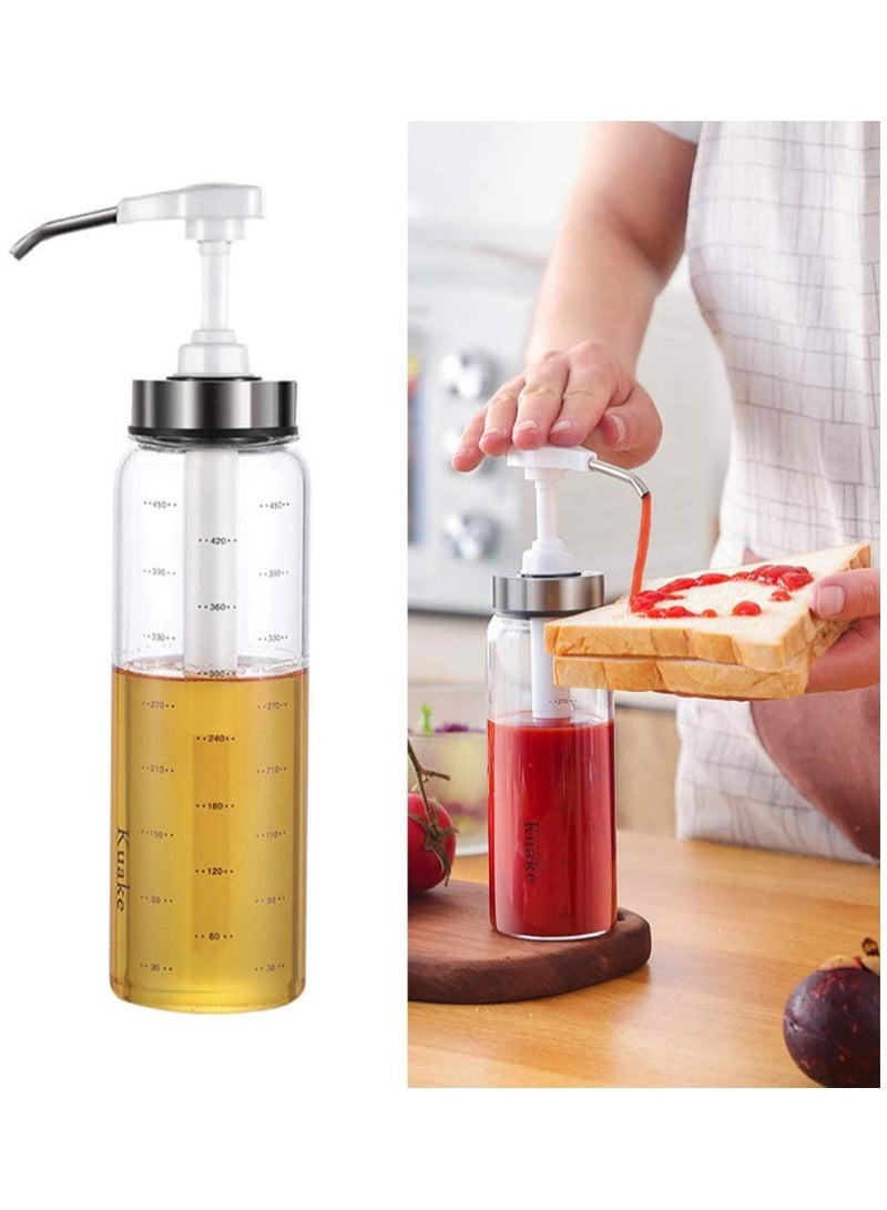 HOME ZONE 1 Pack Of Big Olive Oil Dispenser Bottle Set Ketchup Salad Dressing Honey Oil Presser Sticky Sauce Squeeze Bottle for Kitchen and BBQ - Image 2