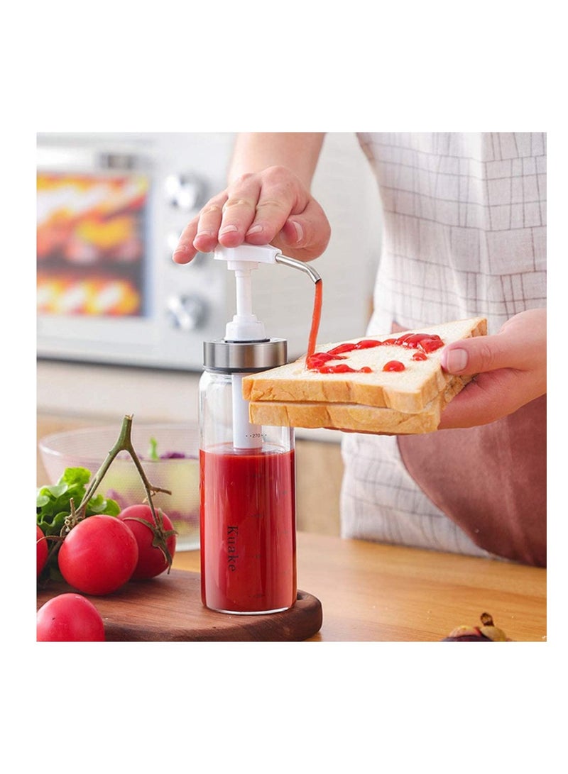 HOME ZONE 1 Pack Of Big Olive Oil Dispenser Bottle Set Ketchup Salad Dressing Honey Oil Presser Sticky Sauce Squeeze Bottle for Kitchen and BBQ - Image 4