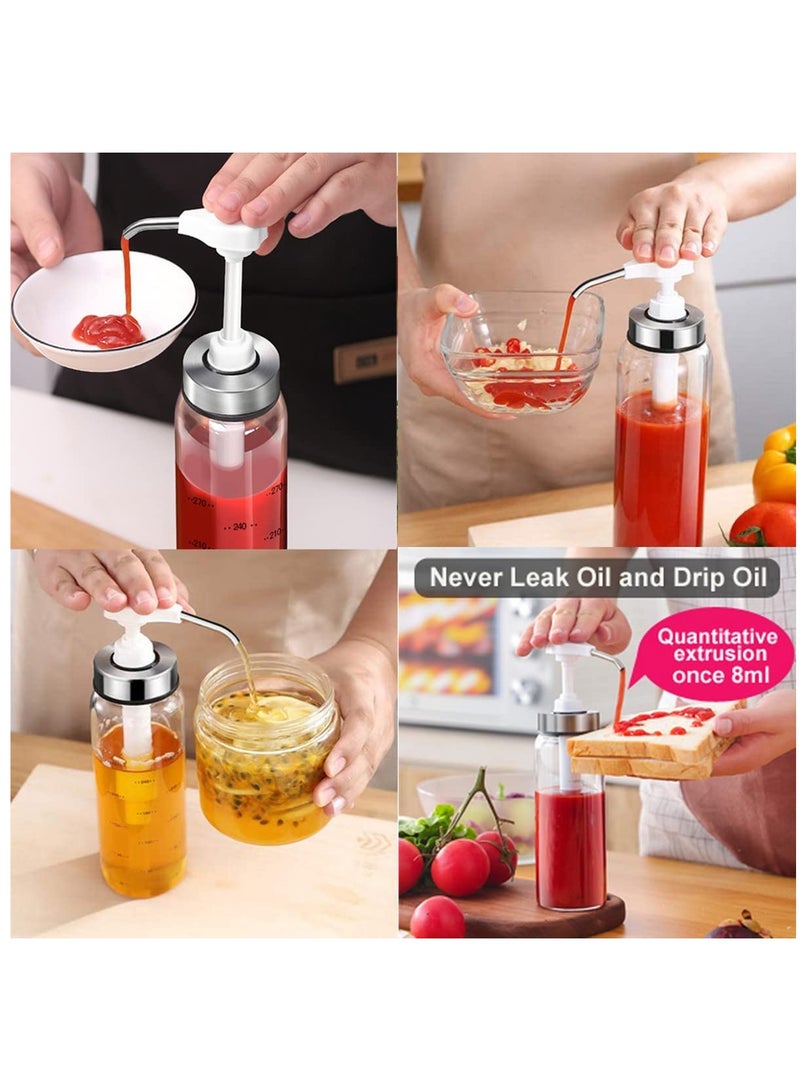 HOME ZONE 1 Pack Of Big Olive Oil Dispenser Bottle Set Ketchup Salad Dressing Honey Oil Presser Sticky Sauce Squeeze Bottle for Kitchen and BBQ - Image 5